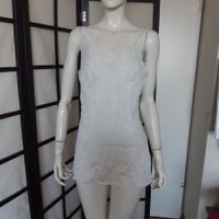 Elegantes Vintage Unterkleid/Negligé, weiss, Gr.L,Sommer