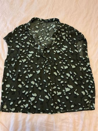 Someday Bluse, Gr. M, Schwarz-Mint, neuwertig, Sommer-Look!