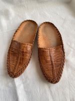 Mokassin-Schuhe, Leder, braun