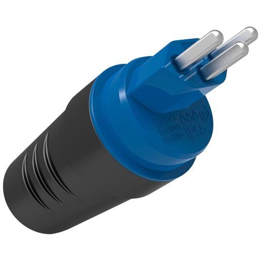 Stecker: Fiche mobile ELBRO T23 IP55 caoutchouc noir – Neu und originalverpackt aus Venthône von TAR