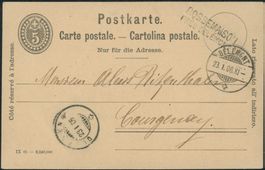 JU Rossemaison - Stabstempel - Delémont - Karte