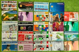 24 alte Taxcard's Telefonkarten