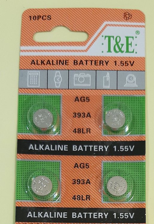 Caricatori & Batterie: NEU 4 Stück AG5  LR 754W  393 Alkaline Batterien – Nuovo e nell'imballaggio originale da St. Margarethen TG venduto da ursk10