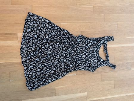 Kleid Blumenmuster schwarz weiss Grösse XS