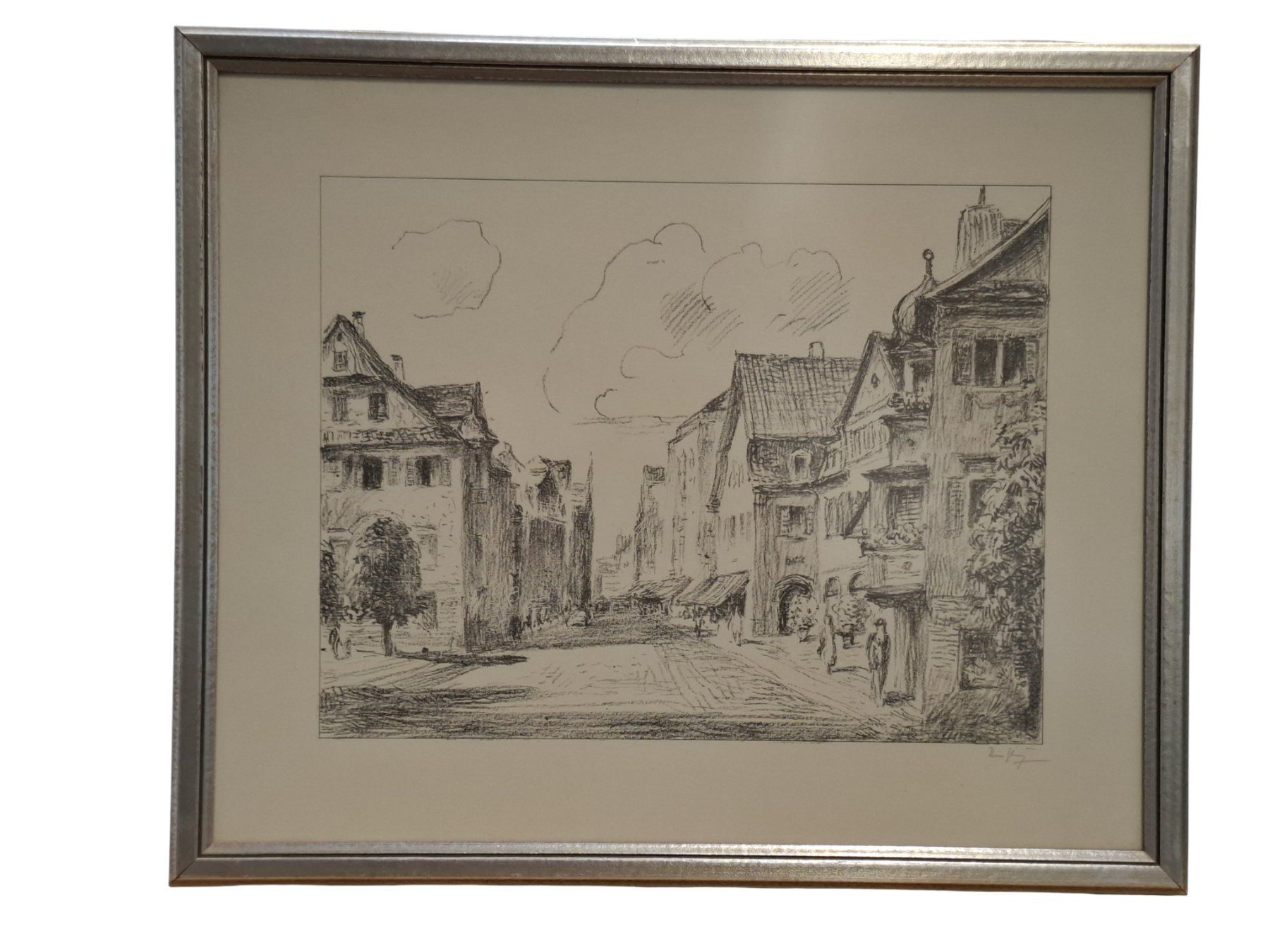 Grafica & Litografie: RORSCHACH HAUPTSTRASSE THEO GLINZ Originallitho – Usato da Wil SG venduto da Restwert_Wil