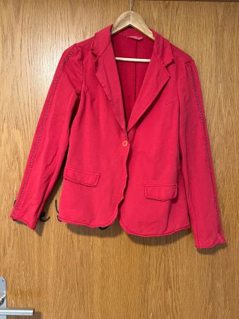 Roter, lässiger Sa'Sa' Blazer mit Nieten, Gr. L