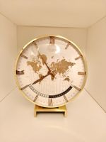 Kienzle Weltzeituhr Messing Quarzuhr Vintage 