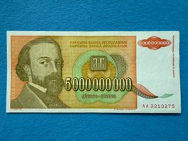 Belgrad 1993 - Jugoslawien - 5000000000 Dinara