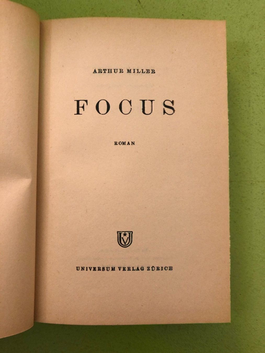 Bücher: Arthur Miller: Focus – Gebraucht aus Zürich von allp 3