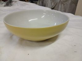Rössler Schale gelb weiss Durchmesser 16 cm 
