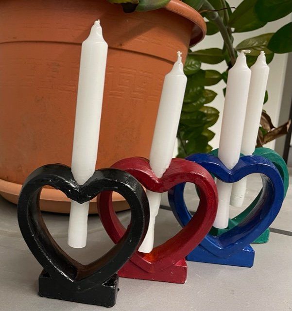 Portacandele: Kerzenständer 4 Stück Herz – Nuovo e nell'imballaggio originale da Au ZH venduto da Jaggy4 1