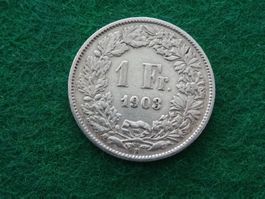 1  Franken  1903  -  sehr schön