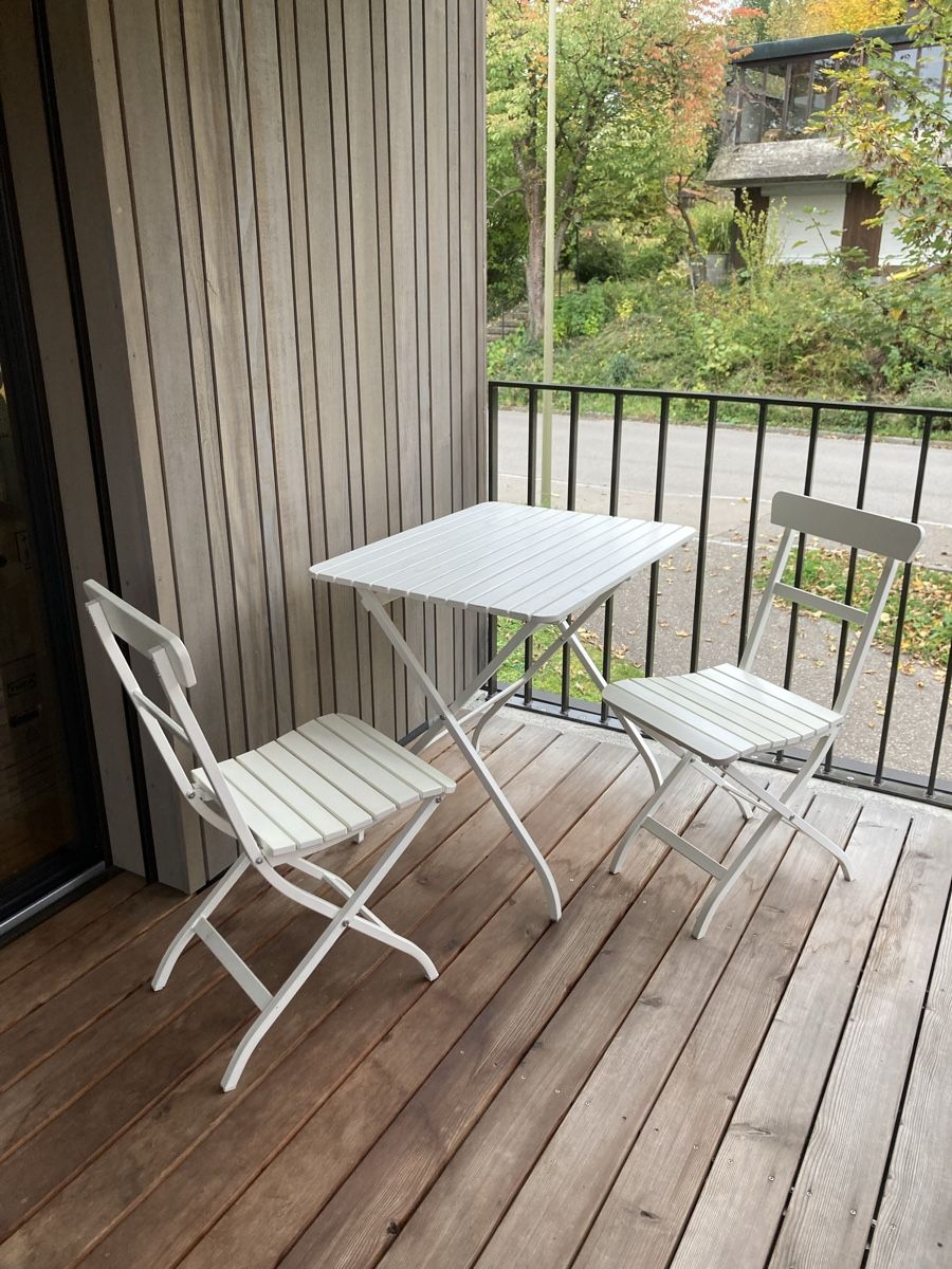 Ikea Set di tavolo e panche: Ikea Gartentisch weiss holz – Usato da Winterthur venduto da butterfly210