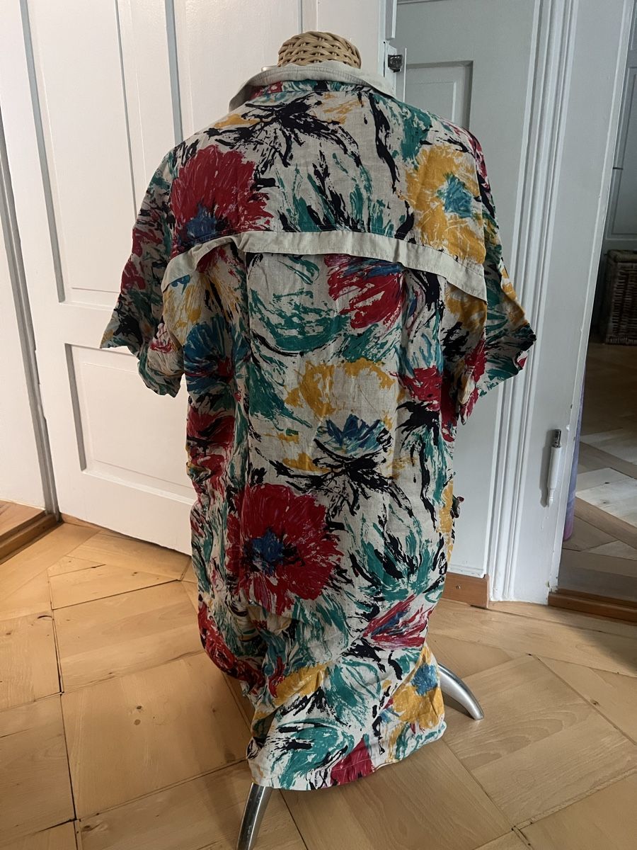 Kleider: Leinen Mantel/Kleid bunt gemustert – Gebraucht aus Zürich von romcam 5