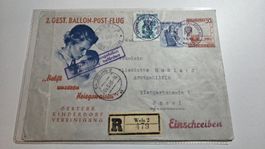1949 2. Oest. Ballon Post Flug Kinderdorf