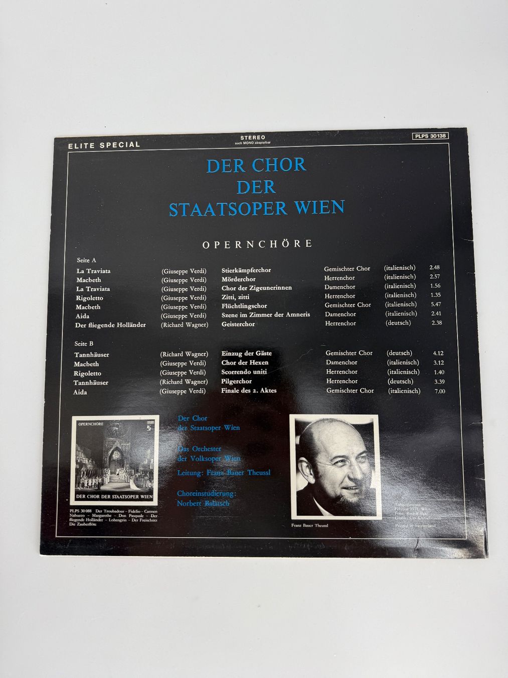 Schallplatten: LP/ Schallplatte Der Chor der Staatsoper Wien – Gebraucht aus Auenstein von moin. 1