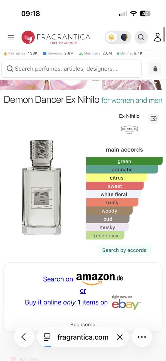 Profumi & Eau de Toilette:  Ex Nihilo Demon Dancer, 2 ml – Usato da Sursee venduto da nst_czk2 1