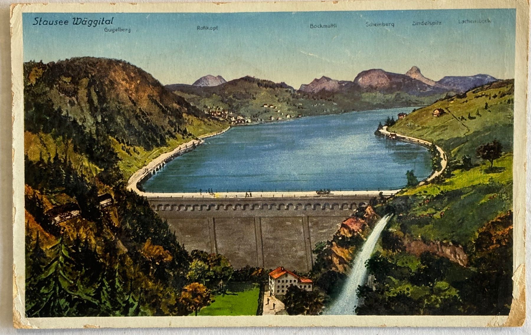 Cartes postales: Innerthal, Stausee Wäggital – D'occasion à Frauenfeld par Merk52