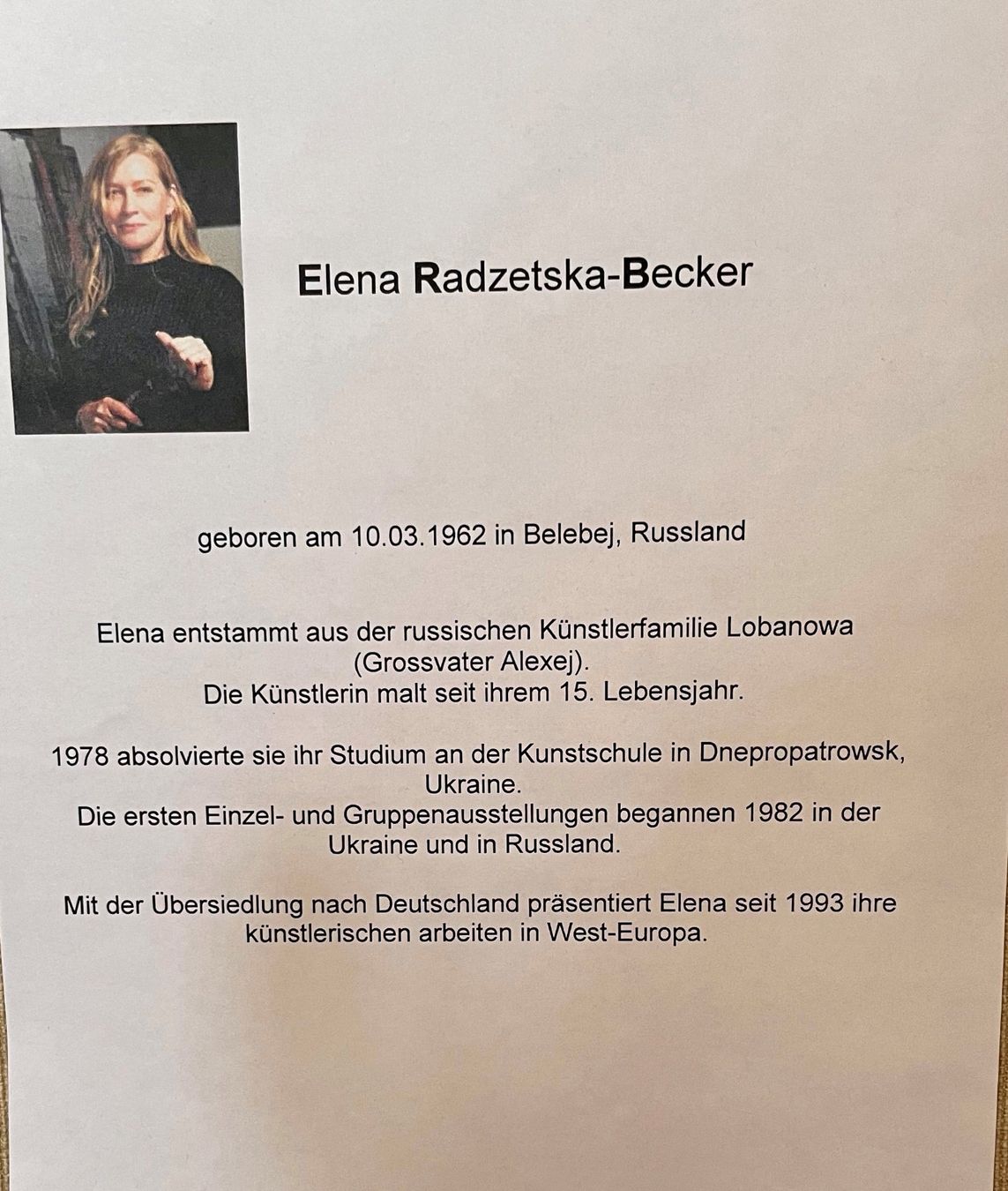 Foto & Immagini: Original Acrybild: Elena Radzetska-Becker "Stadtleben" – Usato da Grabs venduto da sunflower8046 1