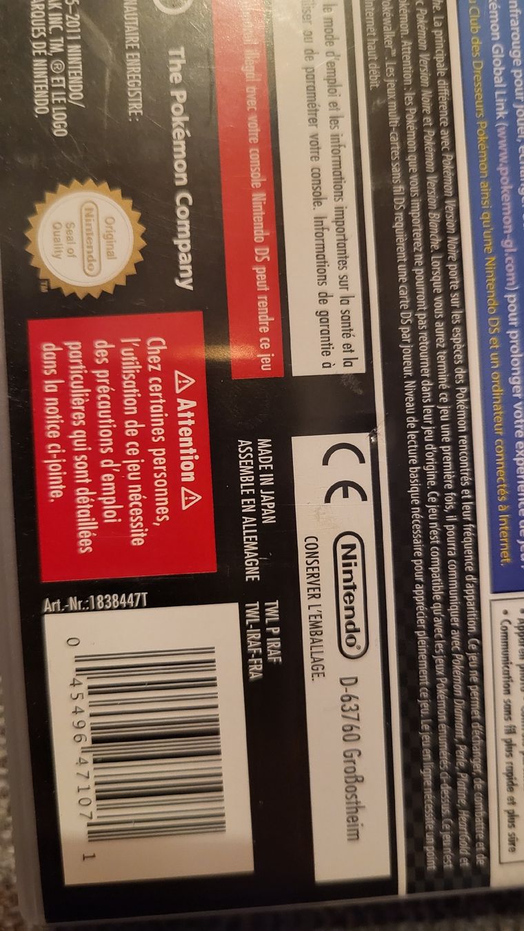 Nintendo Jeux: Pokémon Version Blanche / Nintendo DS Spiel. Kompl.! – Neuf (Voir description) à Biel/Bienne par Retrohr 5