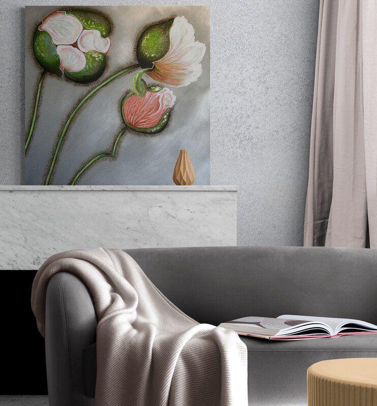Dipinti: Abstrakte Malerei PFIRSICHMOHN – Nuovo (secondo la descrizione) da Reinach BL venduto da art-inspiration.ch 3