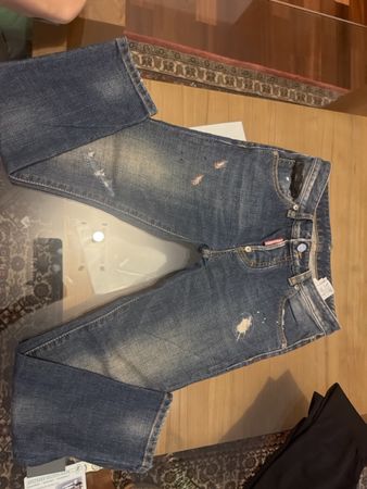 Dsquared2 Jeans blau mit Used-Effekten
