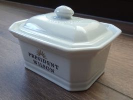 Rare Beurrier hôtel President Wilson Genève Porcelaine