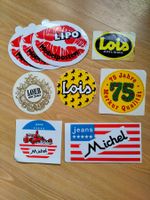 Vintage - lot d'autocollants publicitaires des années 80