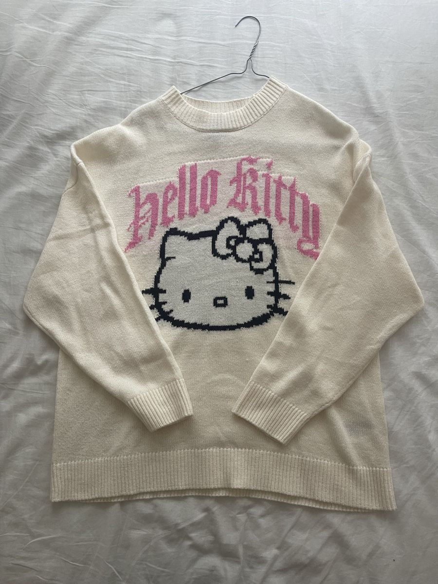 H&M Pullover & Sweatshirts: Hello Kitty Sanrio KnitPullover H&M Divided White Pink Size  – Gebraucht aus Zürich von kat_zmy9 1
