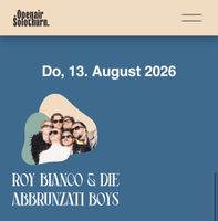 2 Tickets Roy Bianco Solothurn Festival 13.08.2026