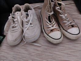 3 paire Basket Converse beige, basket Nike Air et blanc 36