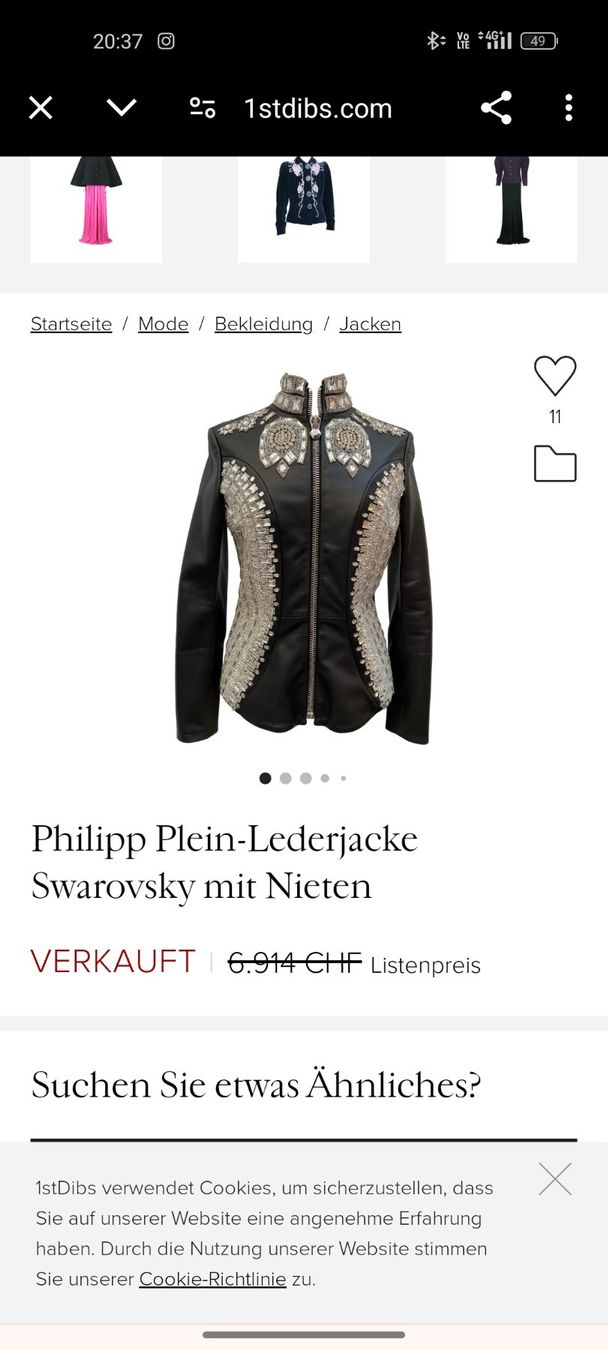 Philipp Plein Giacche: Philipp Plein Lederjacke Grösse S mit Swarovsky – Usato da Winterthur venduto da style-and-design.zrh 9