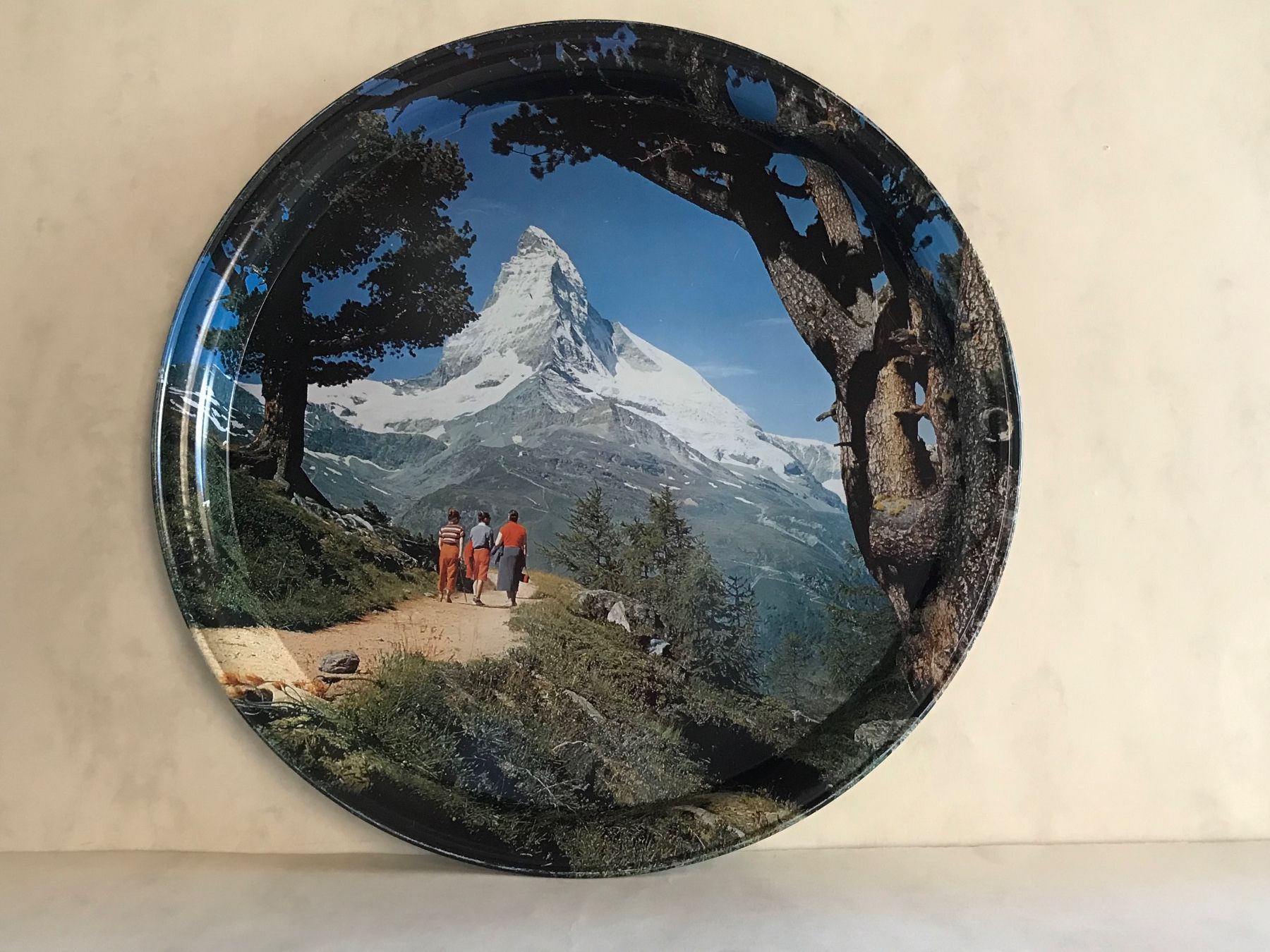 Plateaux: Serviertablett Serviertableau Servierbrett MATTERHORN 28 cm – D'occasion à Däniken SO par allerlei54
