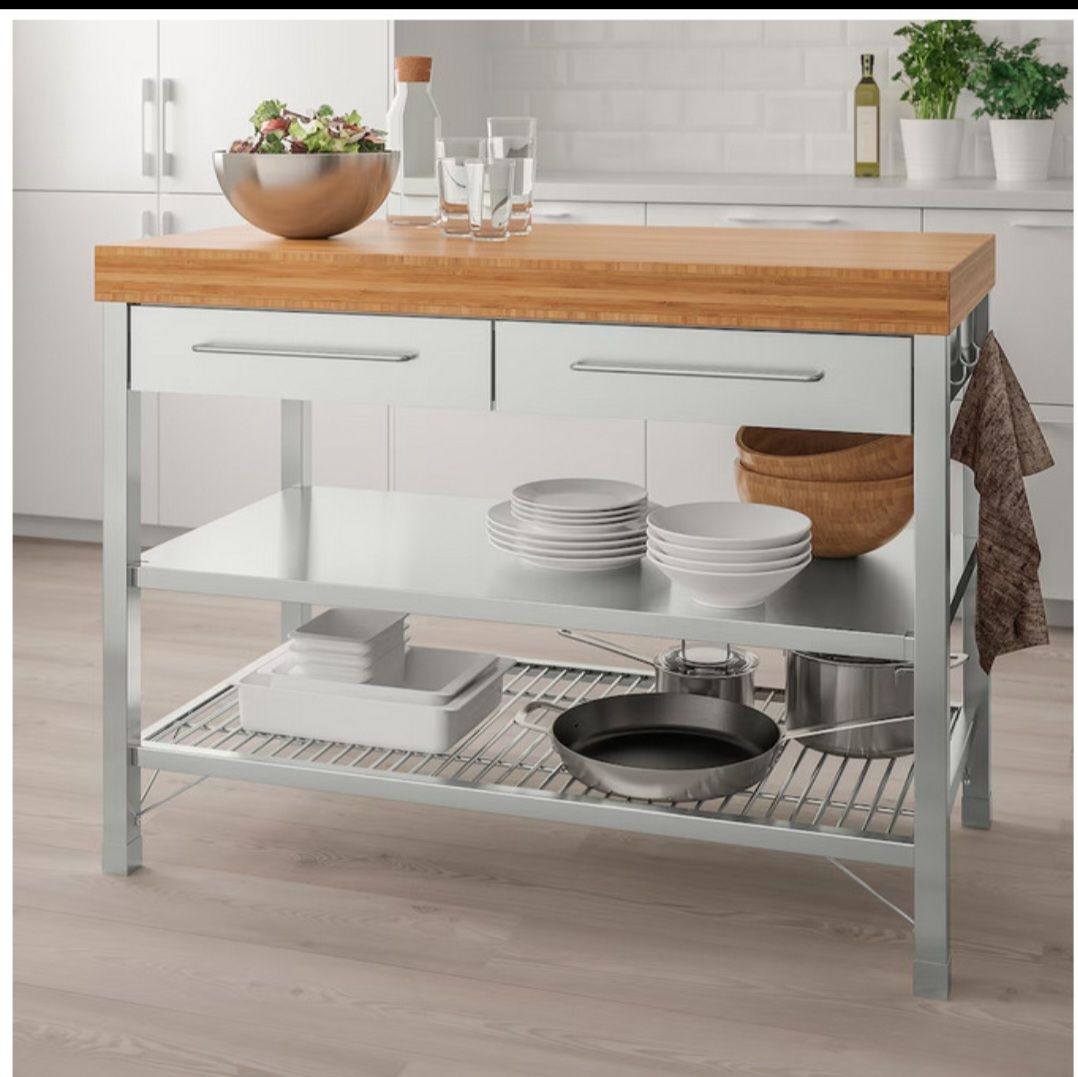 IKEA Kchenerweiterung Edelstahl/Bambus [RIMFORSA] NP 470.- (Gebraucht) in  Wilchingen fr CHF 139  nur Abholung auf Ricardo kaufen