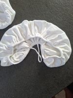 Massageliegebezug Kopfstütze 4er Set Weiss mit Kordelzug Neu