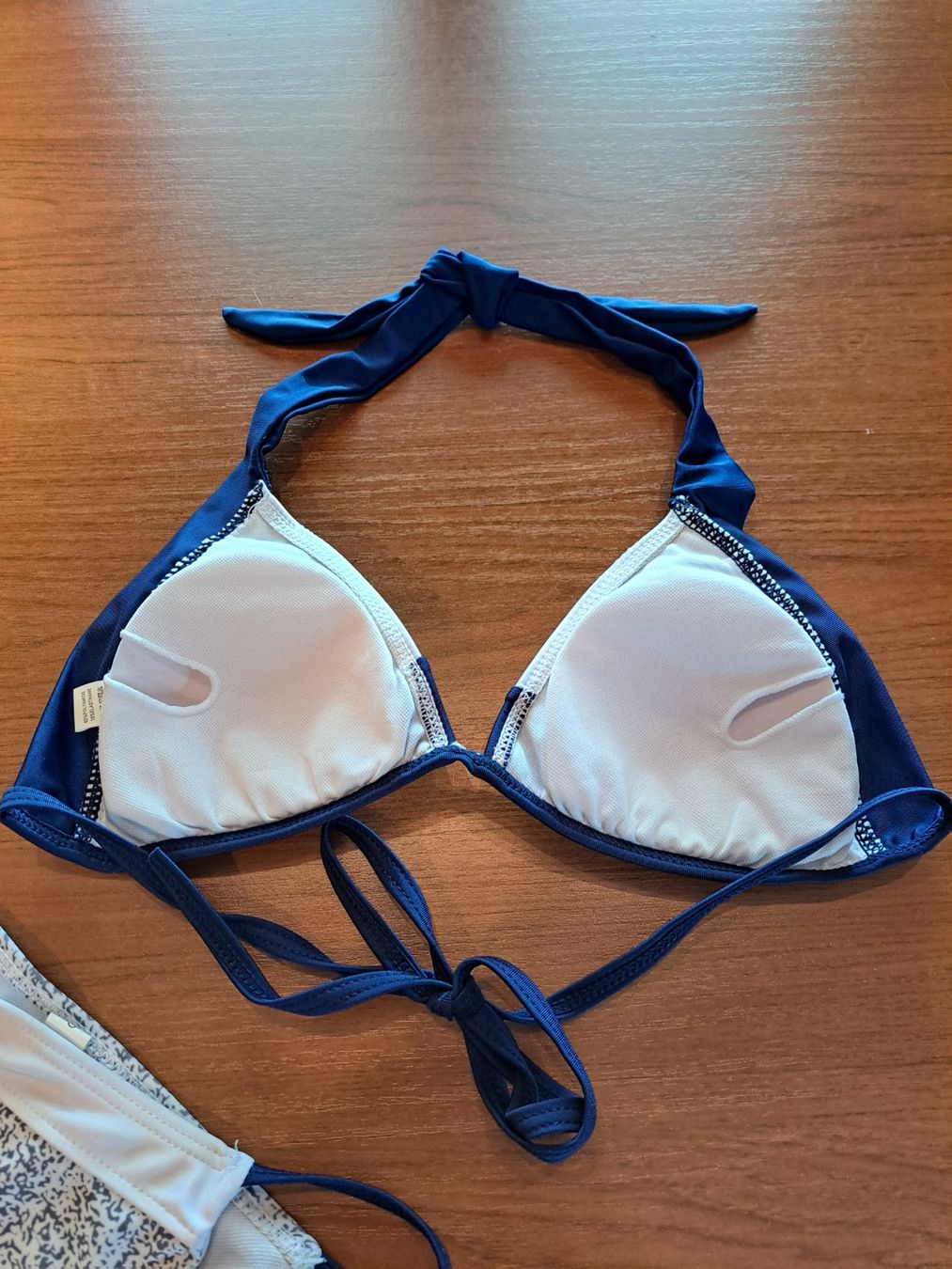 Costumi da bagno & Bikini: Bikini Set, Blau/Weiss/Grau gemustert, Gr. S – Nuovo (secondo la descrizione) da Rafz venduto da MuriFinn 2