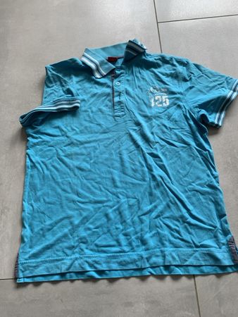 Cooles Jungen Poloshirt Gr. 140 blau für Sommer