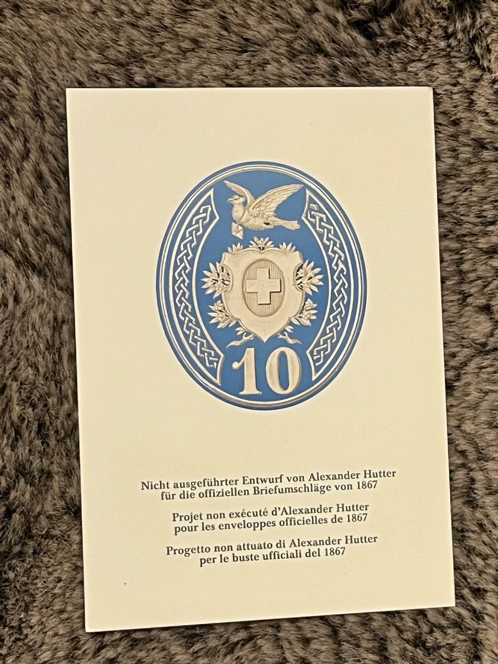 Ansichtskarten: Postkarte Entwurf Alexander Hutter 1867 – Neu (gemäss Beschreibung) aus Zürich von engebrunau