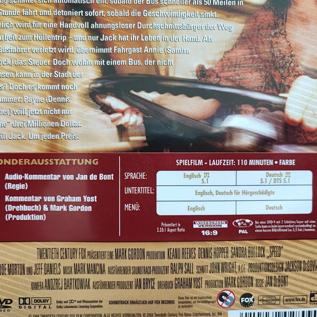 Tutti i DVDs: Speed - (SPECIAL EDITION) - (1994) – Usato da Dübendorf venduto da kb86_MOVIE 2