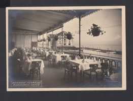 Rorschach - Hafen   :   Ansichtskarte mit Bahnhof-Terrasse