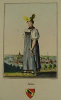 BERN TRACHT & ANSICHT KUPFERSTICH UM 1810