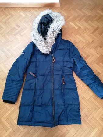 Manteau Geographical Norway bleu taille M état d'usage