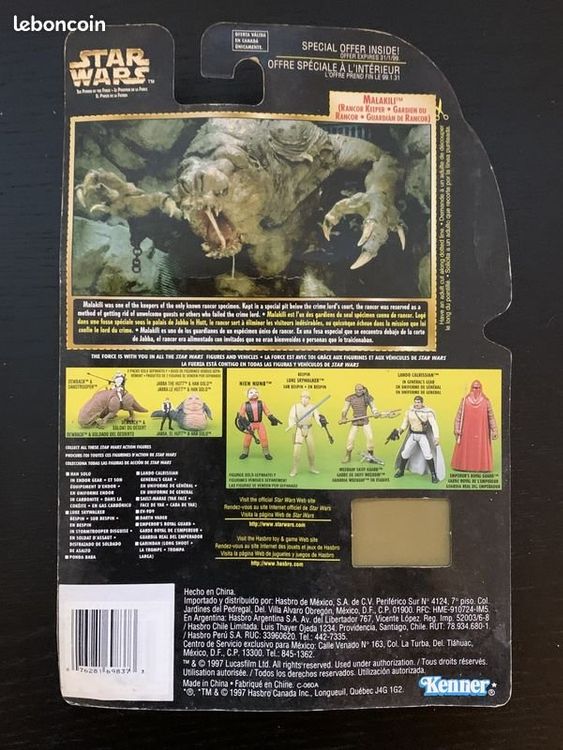 Star Wars POTF 1997 Malakili Rancor Keeper (Freeze Frame) (Neu und ...