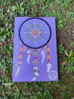 Beschützende Träume –Traumfänger Mandala , Handgemaltes