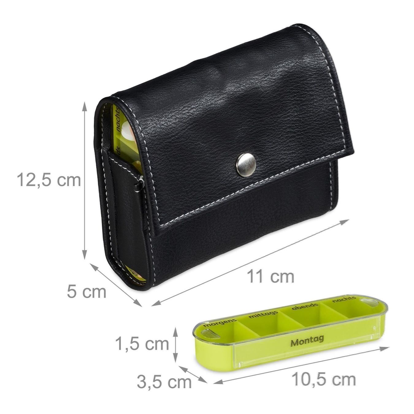Altro in Cosmetici & Cura: TABLETTENBOX 7 TAGE mit ETUI KUNSTLEDER – Nuovo e nell'imballaggio originale da Gerlafingen venduto da Tsuru 4