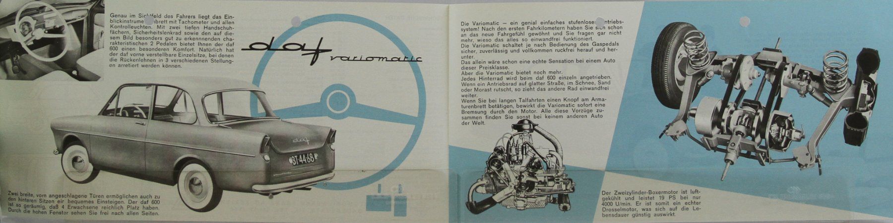Daf Dokumente: PROSPEKT  | DAF DAFFODIL - 600 VARIOMATIC | AB 01.1961 - DE – Gebraucht aus Unterägeri von GIGOLOLIT 3