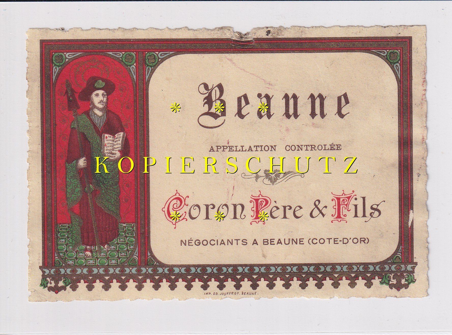 Carta: Etikette für Wein - Beaune /bd – Usato da Hombrechtikon venduto da Rudolf07