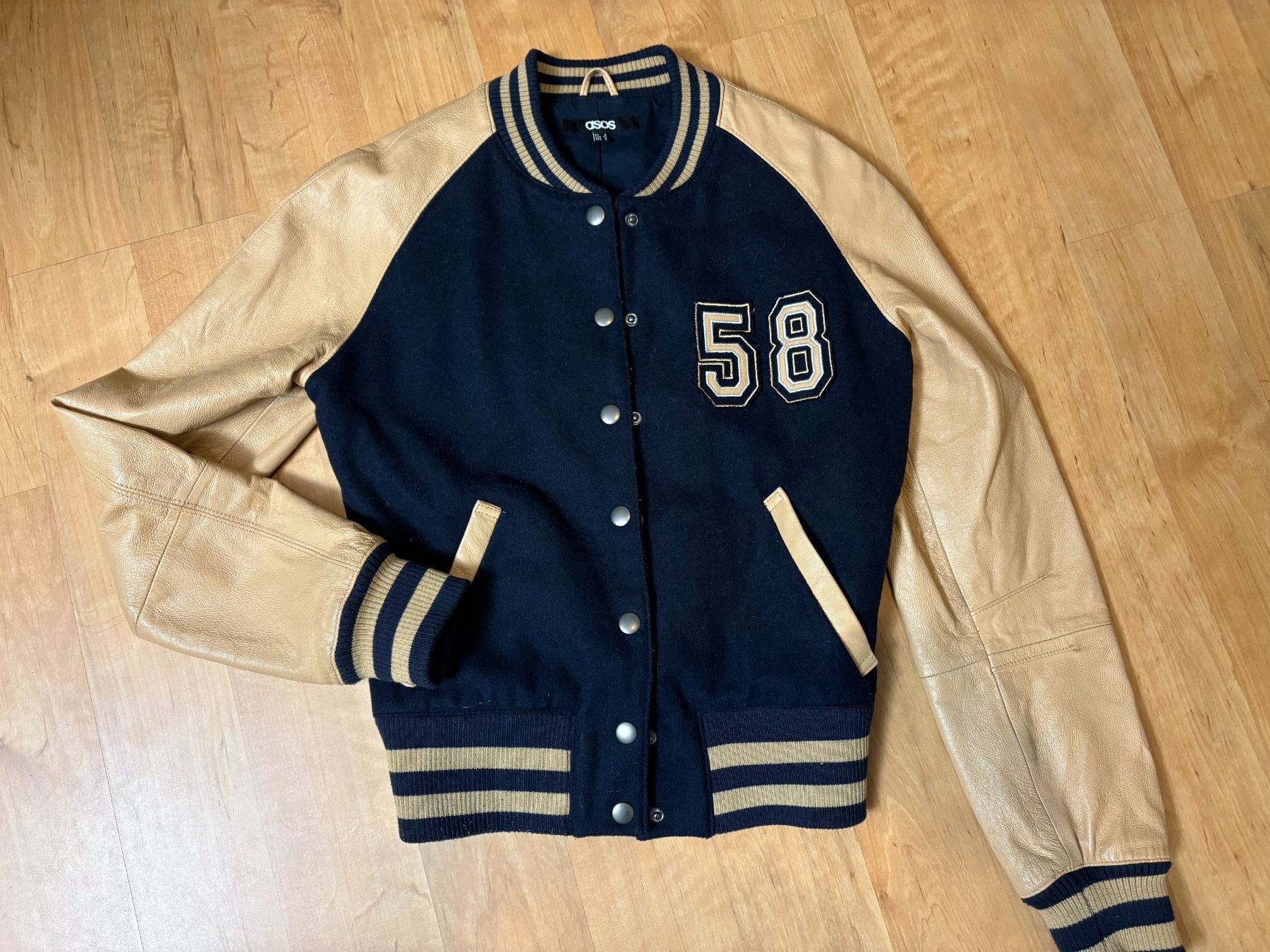 Asos Giacche: Collegjacke ASOS mit Lederärmel Gr. 36 – Usato da Willisau venduto da ani_gtk8