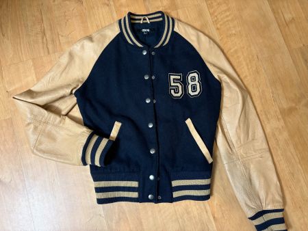 Collegjacke ASOS mit Lederärmel Gr. 36