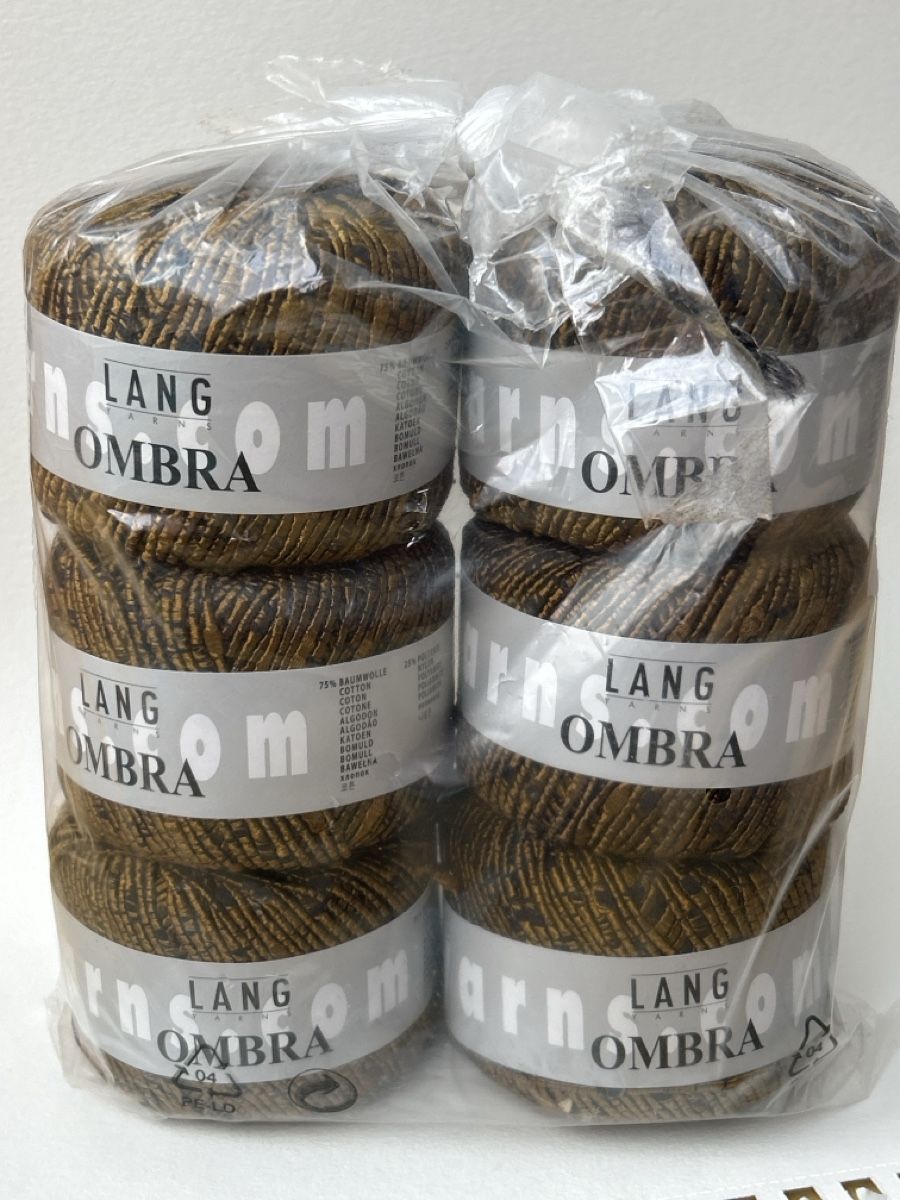 Lang Yarns Lana: 6 pelottes LANG OMBRA dorées – Usato da Grandvaux venduto da mai_shl9